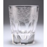 A VICTORIAN GLASS TUMBLER CUP, POSSIBLY BY THOMAS SUTHERLAND