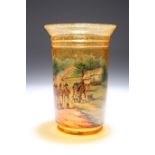 AN AMBER FLECKED VASE