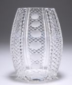 AN EARLY 20TH CENTURY CONTINENTAL CUT-GLASS VASE, PROBABLY BOHEMIAN