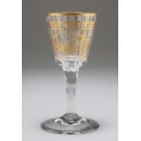 A GEORGIAN WINE GLASS, CIRCA 1785