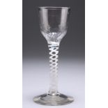 AN OPAQUE TWIST WINE GLASS, CIRCA 1765