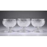 A SET OF THREE WATERFORD GLASS BOWLS