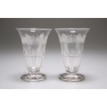 A PAIR OF GLASS TASTING BEAKERS, CIRCA 1875