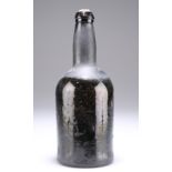 A BROWN GLASS BOTTLE