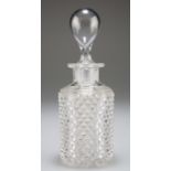 A SMALL SPIRIT DECANTER, CIRCA 1885