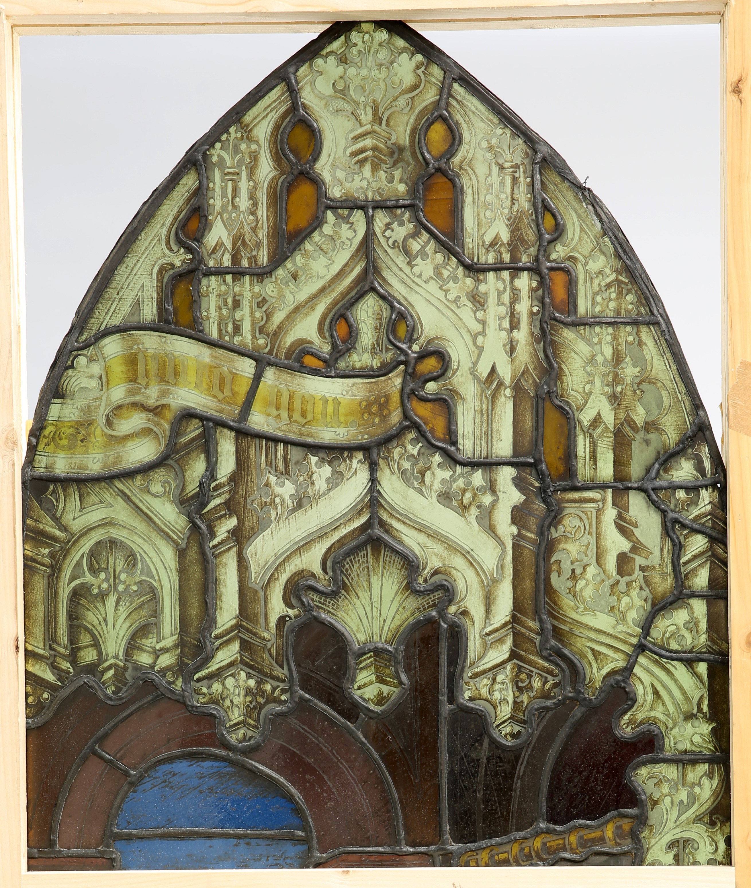 MAYER & CO, A LARGE PAIR OF STAINED AND LEADED GLASS WINDOWS - Image 5 of 10