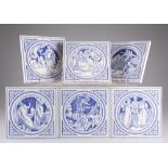 JOHN MOYR SMITH (1839-1912), SIX MINTONS SHAKESPEARE SERIES TILES