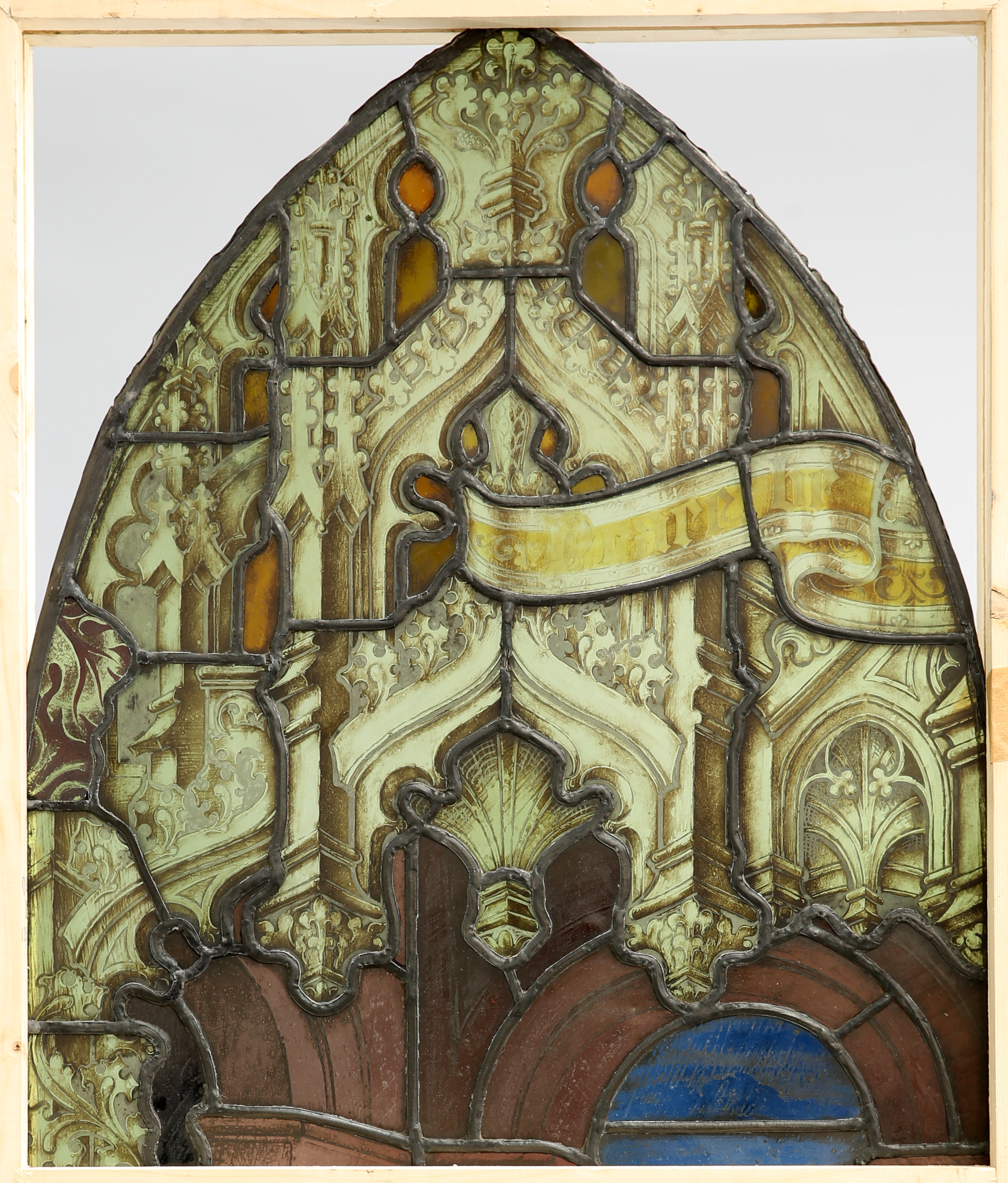 MAYER & CO, A LARGE PAIR OF STAINED AND LEADED GLASS WINDOWS - Image 8 of 10