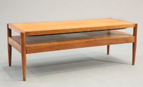 A DANISH TEAK COFFEE TABLE WITH REVERSIBLE TOP