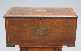 A 19TH CENTURY SWISS INLAID ROSEWOOD MUSIC BOX