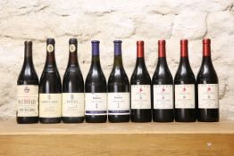 9 BOTTLES MIXED LOT FINE ITALIAN CLASSIC WINES FROM PIEDMONT COMPRISING : 2 BOTTLES BAROLO ‘