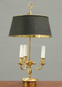 A PERIOD STYLE BRASS BOUILLOTTE LAMP