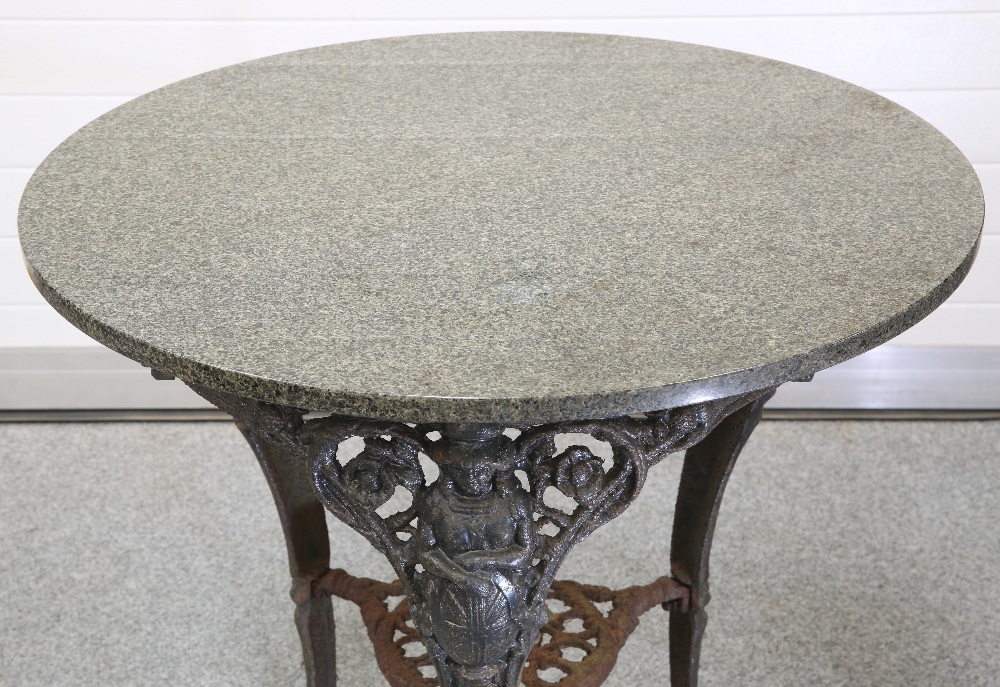 A VICTORIAN BRITANNIA CAST IRON PUB TABLE - Image 2 of 2