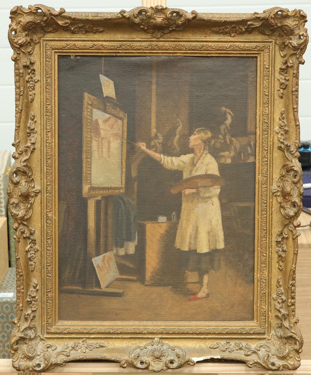 PHYLLIS J. FREEMAN (EXH. 1930), AN ARTIST AT THE EASEL - Image 2 of 3