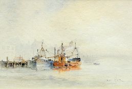 DAVID HOWELL, BOATS IN WHITBY HARBOUR ETC.
