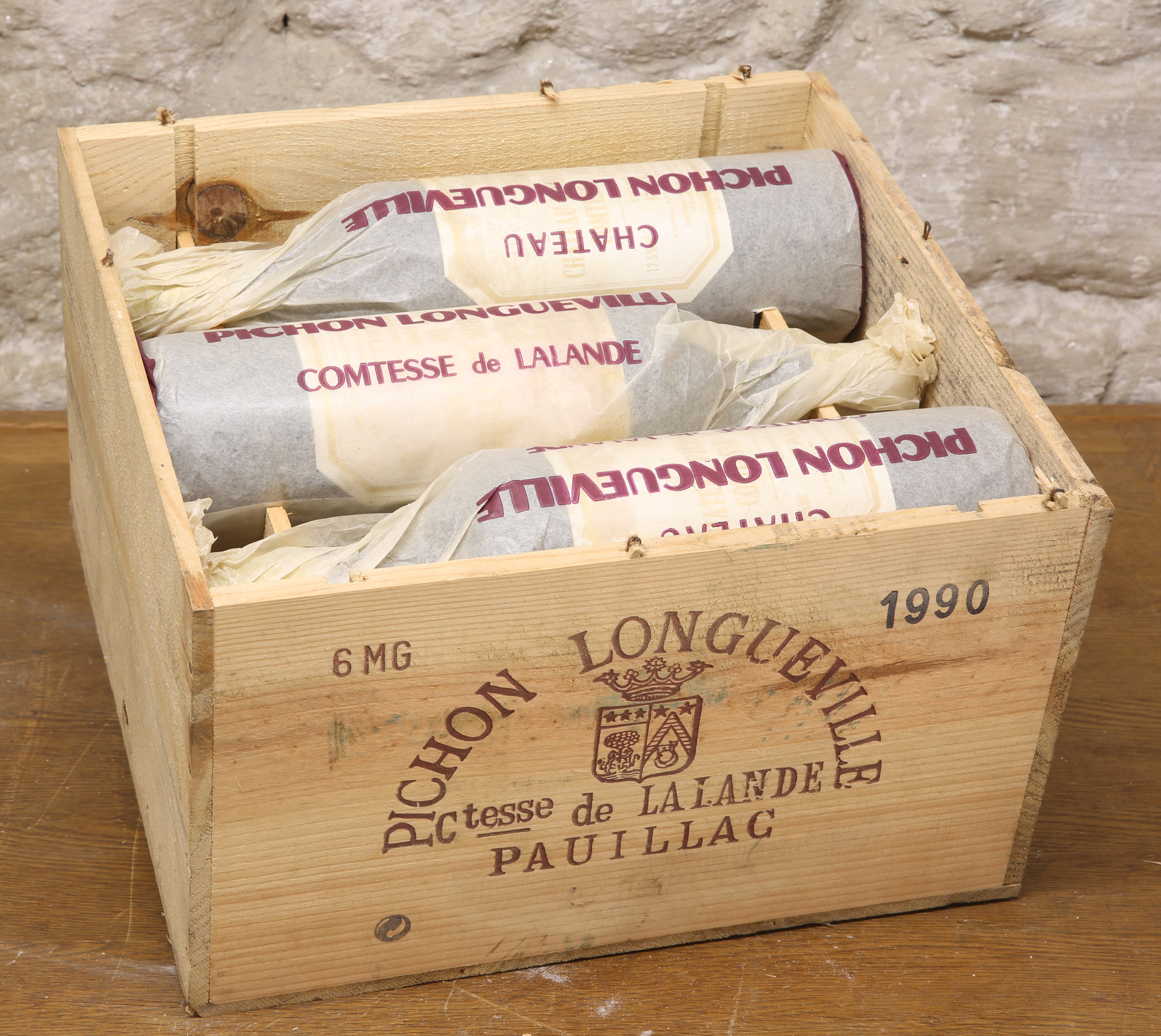 6 MAGNUMS (IN OWC) CHATEAU PICHON LONGUEVILLE COMTESSE DE LALANDE GRAND CRU CLASSE PAUILLAC 1990