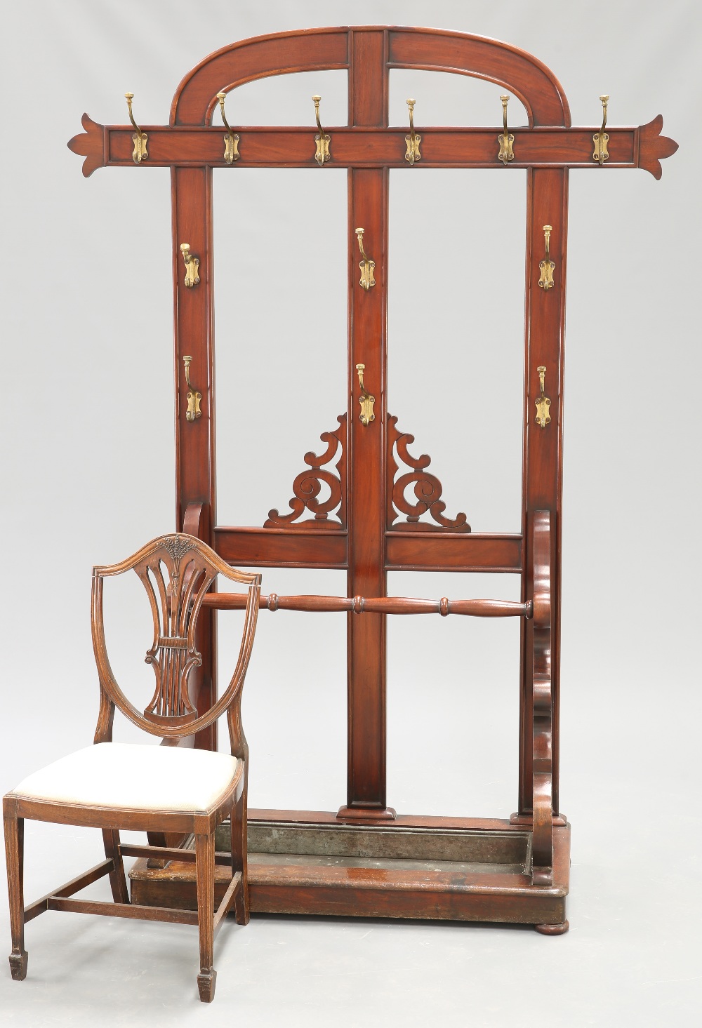 A LARGE AND HANDSOME VICTORIAN MAHOGANY HALLSTAND - Image 2 of 2