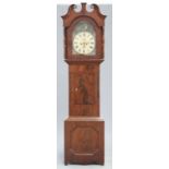 A 19TH CENTURY MAHOGANY 8-DAY LONGCASE CLOCK