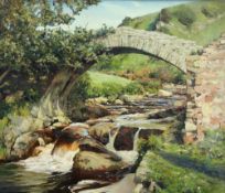 ARTHUR VIVIAN COULING (1890-1962), OLD STONE BRIDGE OVER A STREAM