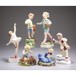 A COLLECTION OF SIX ROYAL WORCESTER FIGURES