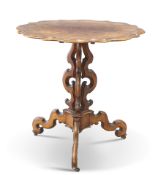 A VICTORIAN BURR WALNUT OCCASIONAL TABLE