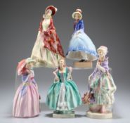 FIVE ROYAL DOULTON FIGURES