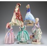 FIVE ROYAL DOULTON FIGURES