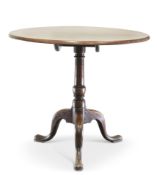 A GEORGE III MAHOGANY TILT-TOP TRIPOD TABLE