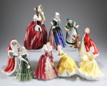 NINE ROYAL DOULTON FIGURES