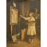 PHYLLIS J. FREEMAN (EXH. 1930), AN ARTIST AT THE EASEL