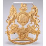 A FULL GILT OFFICER'S PATTERN HELMET PLATE, 1881-1902, OF THE ROYAL ARTILLERY