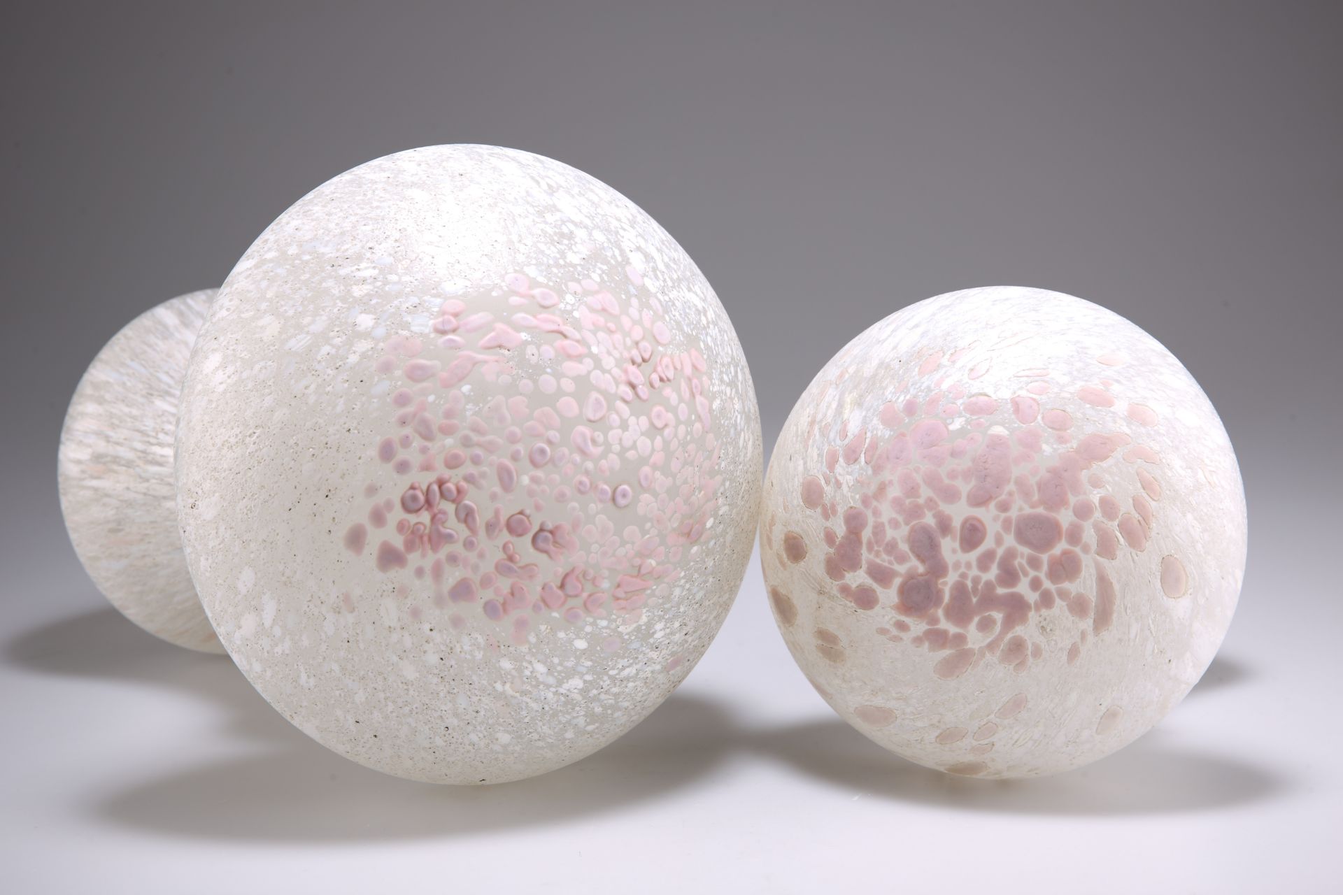 MONICA BACKSTRÖM FOR KOSTA BODA, TWO WHITE GLASS MUSHROOMS, CIRCA 1970S - Image 2 of 2