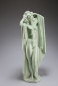 A LARGE CONTINENTAL PORCELAIN FIGURE OF A FEMALE NUDE