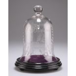 A VICTORIAN GLASS WATCH BELL