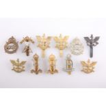 TEN CAP BADGES OF WW2 RAISED CAVALRY REGIMENTS