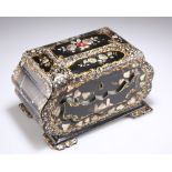 A VICTORIAN PAPIER-MÂCHÉ TEA CADDY