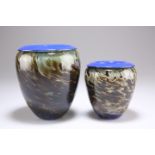 TWO WILL SHAKSPEARE STUDIO GLASS VASES