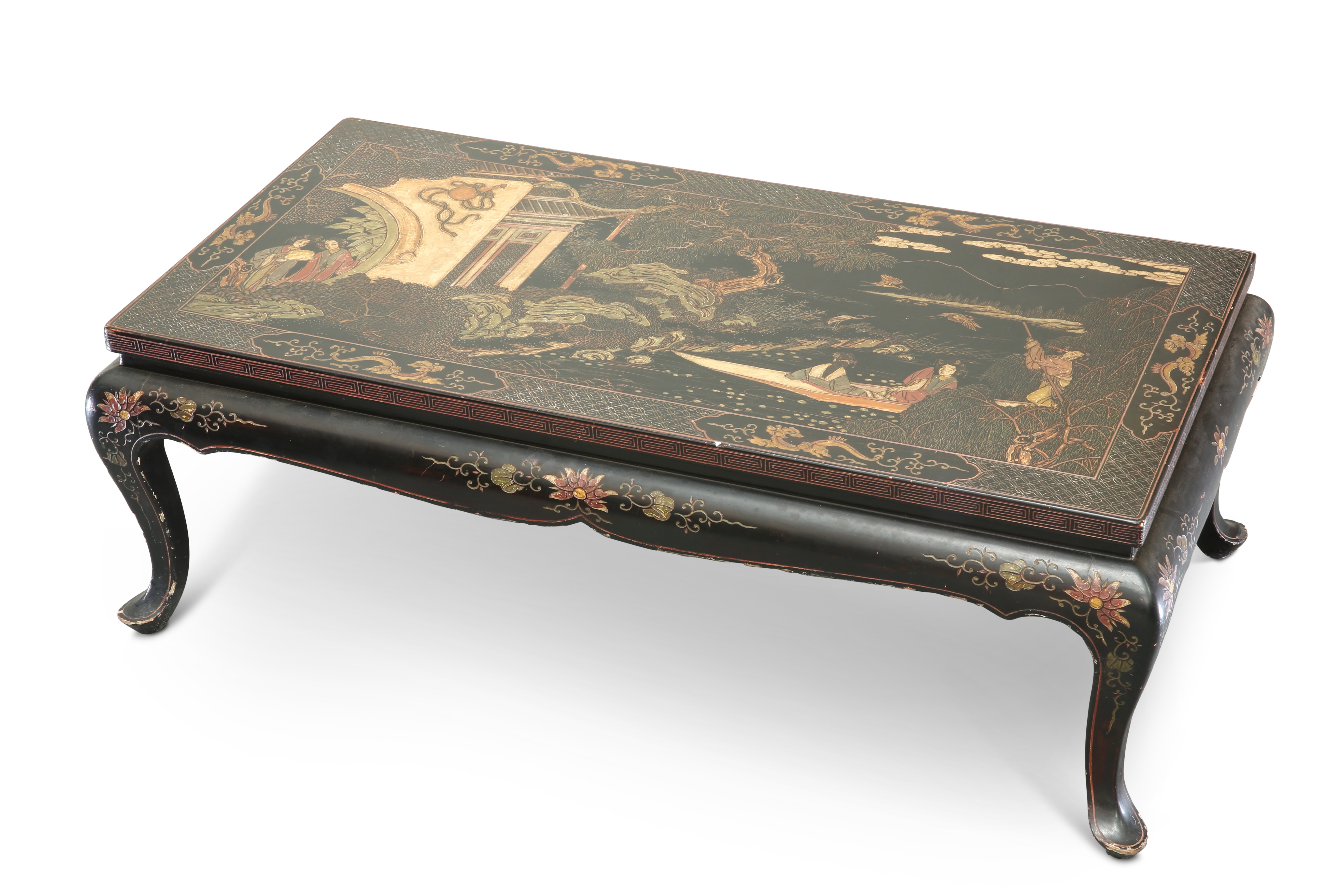 A FRENCH CHINOISERIE LACQUER COFFEE TABLE