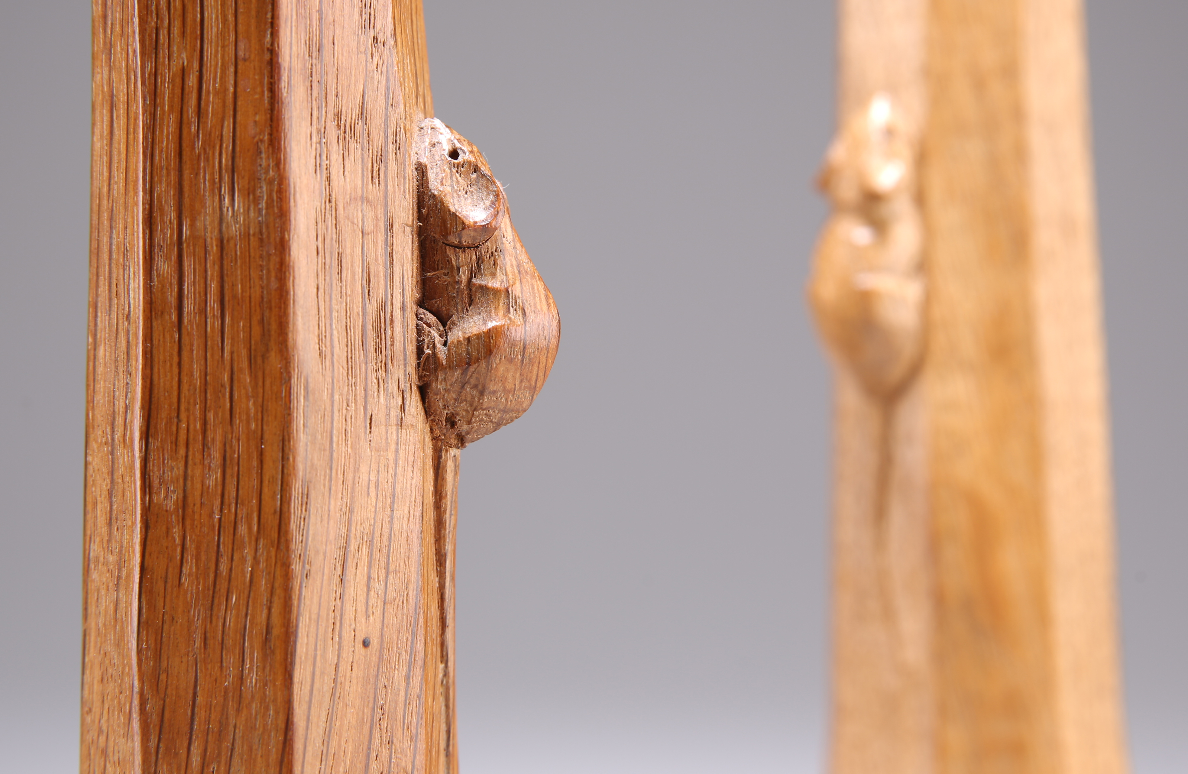 ROBERT THOMPSON, TWO MOUSEMAN OAK TABLE LAMPS - Image 2 of 4