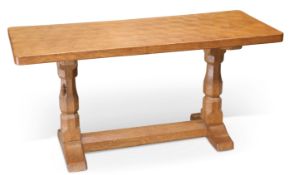 ROBERT THOMPSON, A MOUSEMAN OAK COFFEE TABLE