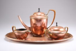 A WMF FIVE PIECE COPPER COFFEE SERVICE