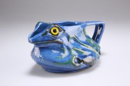 A C.H. BRANNAM POTTERY GROTESQUE FROG JUG, CIRCA 1900