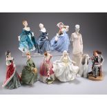 NINE ROYAL DOULTON FIGURES