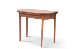 A GEORGE III ROSEWOOD CROSSBANDED MAHOGANY TEA TABLE