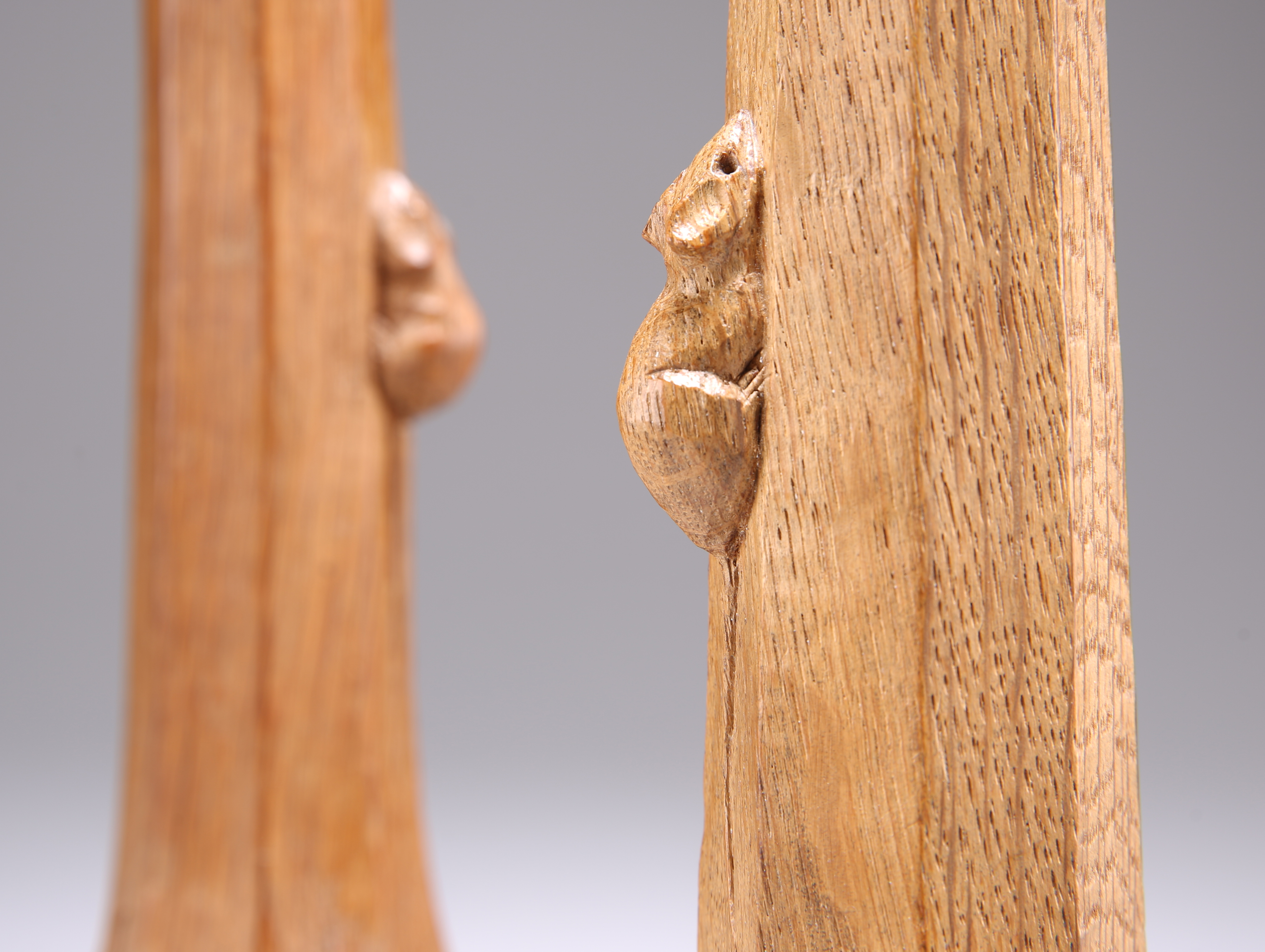 ROBERT THOMPSON, TWO MOUSEMAN OAK TABLE LAMPS - Image 3 of 4