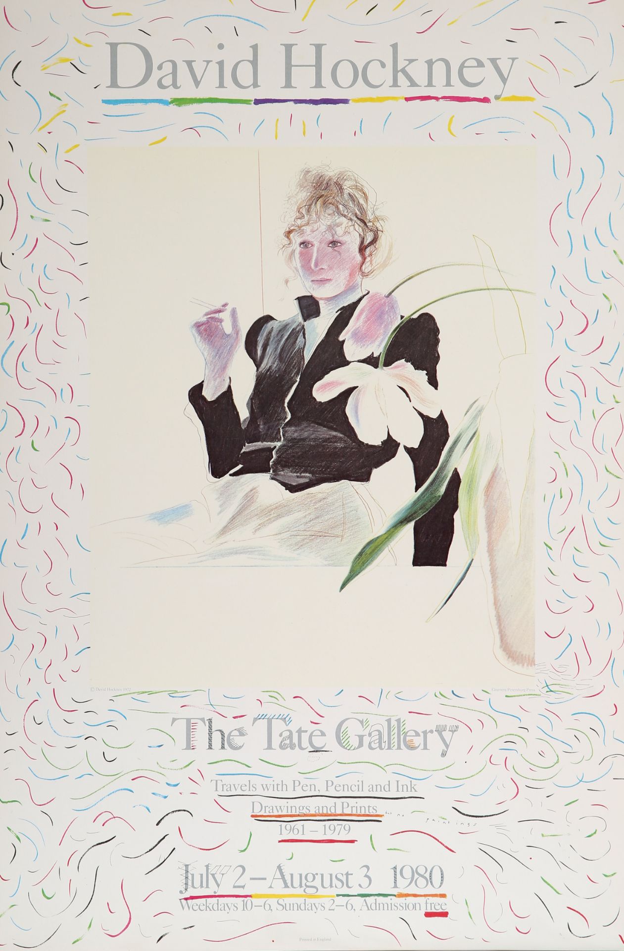 DAVID HOCKNEY (BORN 1937), AN EXHIBITION POSTER FOR THE TATE GALLERY EXHIBITION