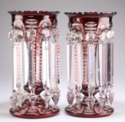 A PAIR OF BOHEMIAN GLASS LUSTRES