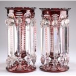 A PAIR OF BOHEMIAN GLASS LUSTRES