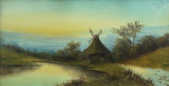 ENGLISH SCHOOL (19TH CENTURY), RIVER LANDSCAPES WITH WINDMILL
