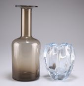 VICKE LINDSTRAND FOR ORREFORS, A STELLA POLARIS ICE BLUE GLASS VASE